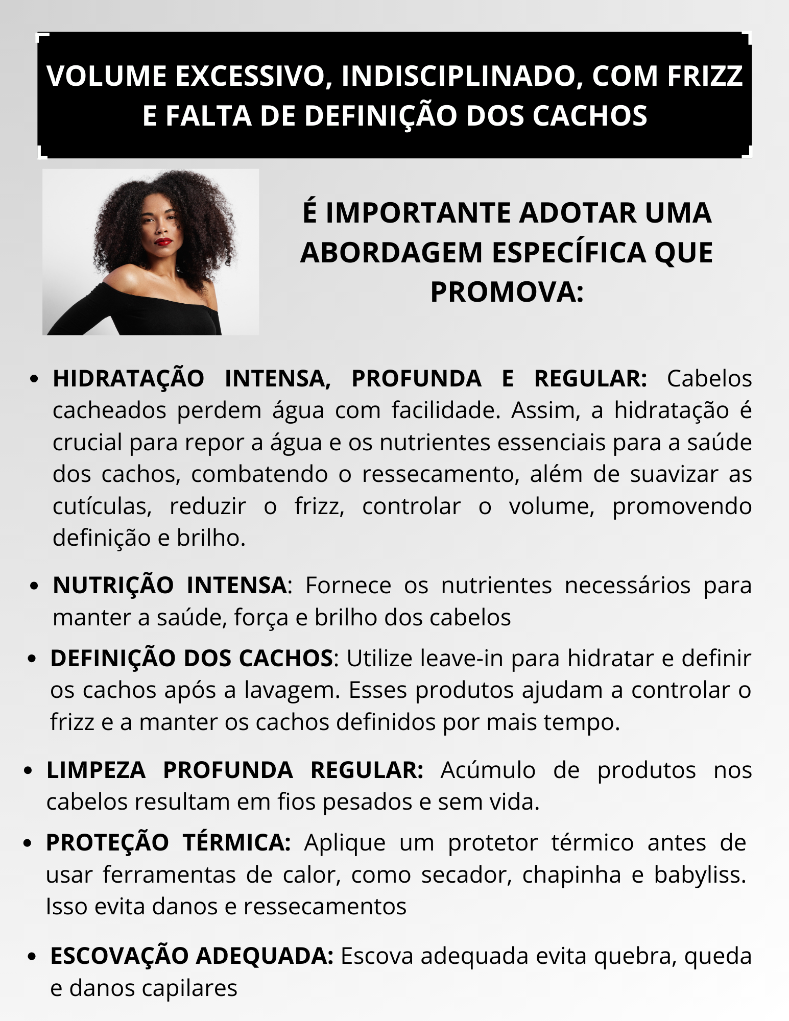 Capa Dor Cabelos volumosos